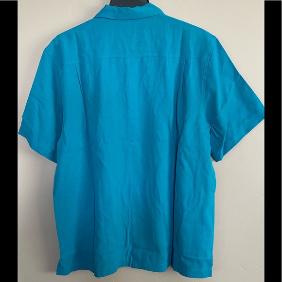 NEW Tommy Bahama Men’s Royal Bermuda Camp Shirt Riviera Azure Size L - Picture 4 of 10